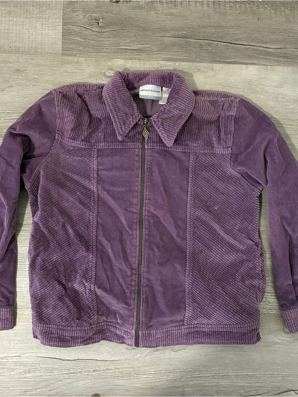 vintage alfred dunner purple corduroy jacket